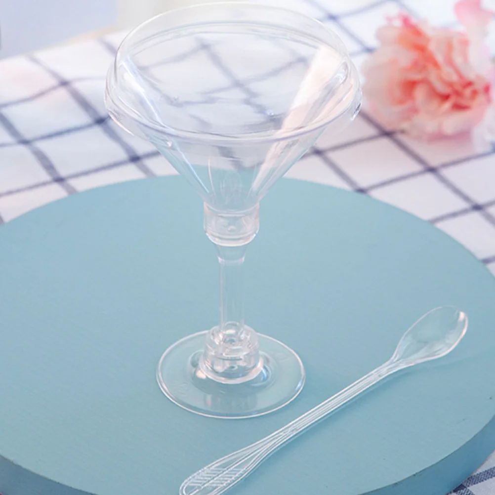 Tazas de gelatina para helado, Mousse, postre, vajilla de cocina de plástico, Material grueso reutilizable, contenedor ecológico, 9 Uds.