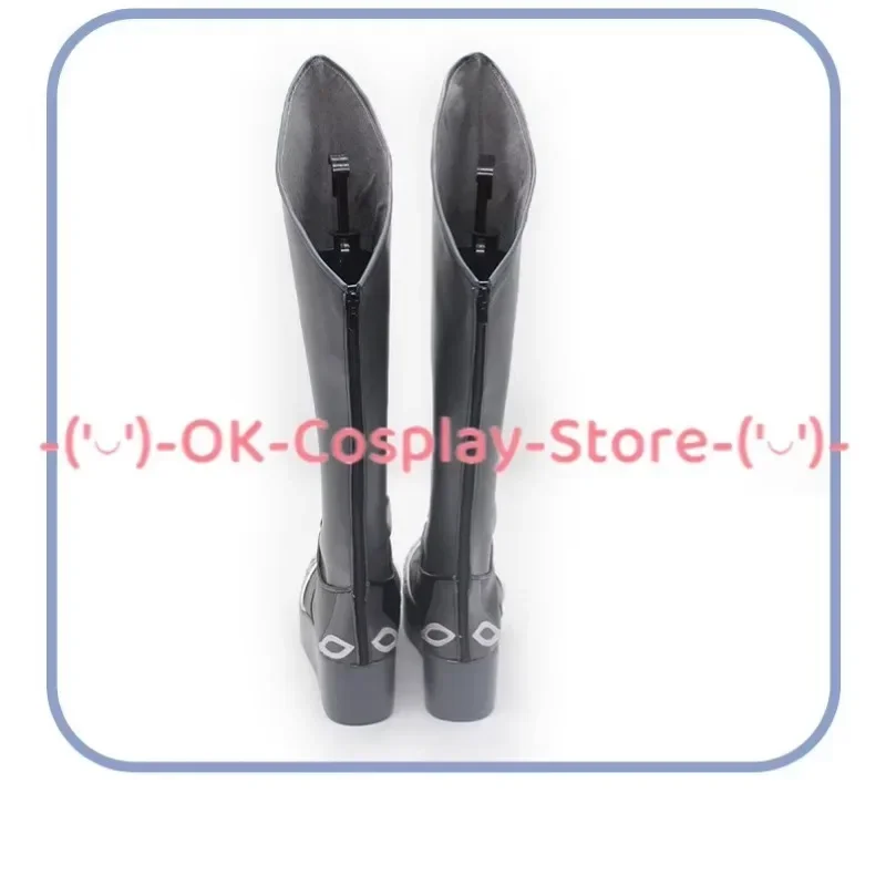 [Customized Size] Identity V Fan Wujiu Black Guard Cosplay Shoes Game Roleplay Costume Prop Halloween Party Boots PU Leather
