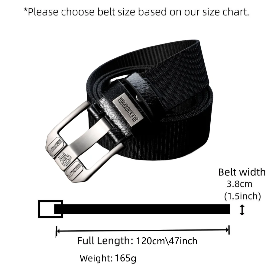 Men Pin Buckle Belt Canvas Belt Men\'Fashion Nylon Belt, Jeans Belt, Military Training Thickened Denim BeltTrend,Outdoor Casual