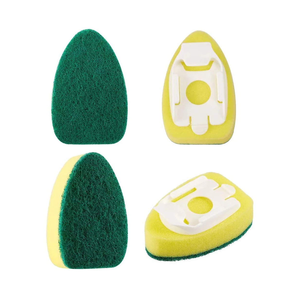 MALL Heavy Duty Dish Wand Brush Sponge Refills Replacement Heads for Kitchen Sink Pot Cleaning Dish Sponge (12 Pieces)