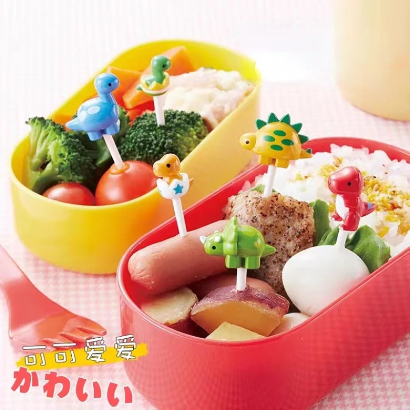 Cute Zoo Children Fruit Fork Fruit Stick Creative Elephant Tiger Rabbit Cartoon Bento Stick