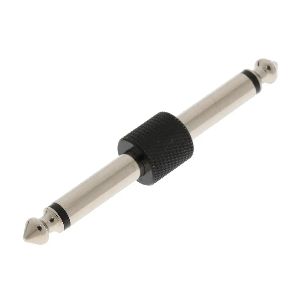 Metal Jack Pedal Connector 6.35mm Male to Male Straight Coupler Clean Signal Patch Adapter for Guitar Effects Rigs