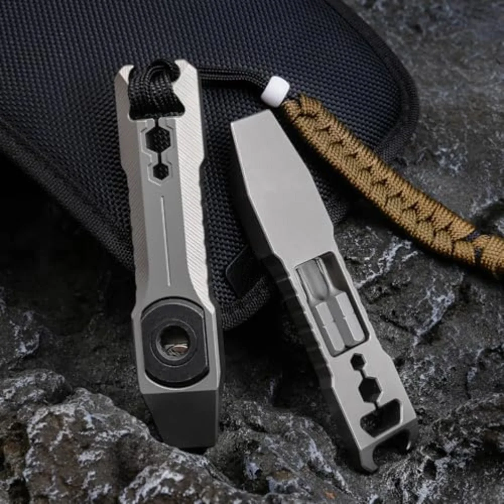 

Универсальный титановый монтировка, компактный инструмент с шестигранным ключом и отверткой, низкопрофильный гаечный ключ с храповым механизмом, набор насадок