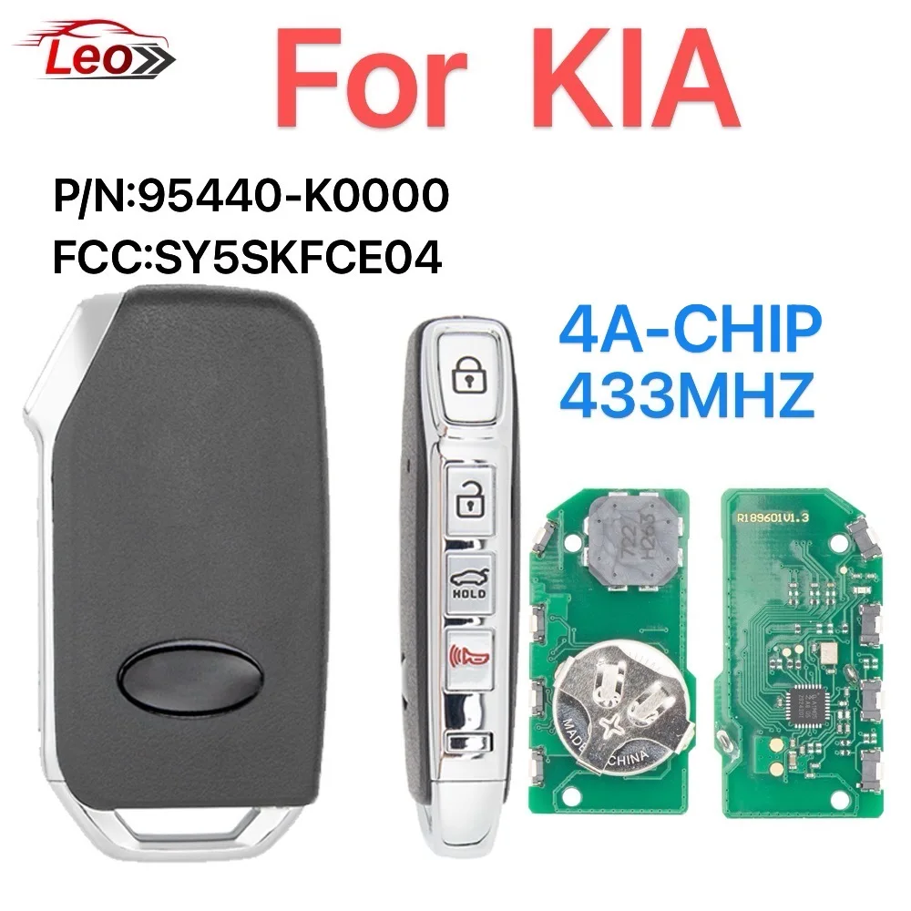 

Leo For Kia Soul Seltos Telluride Smart Key 2019 2020. PN: 95440-K0000 SY5SKFGE04 433MHZ 4A-CHIP 4Button