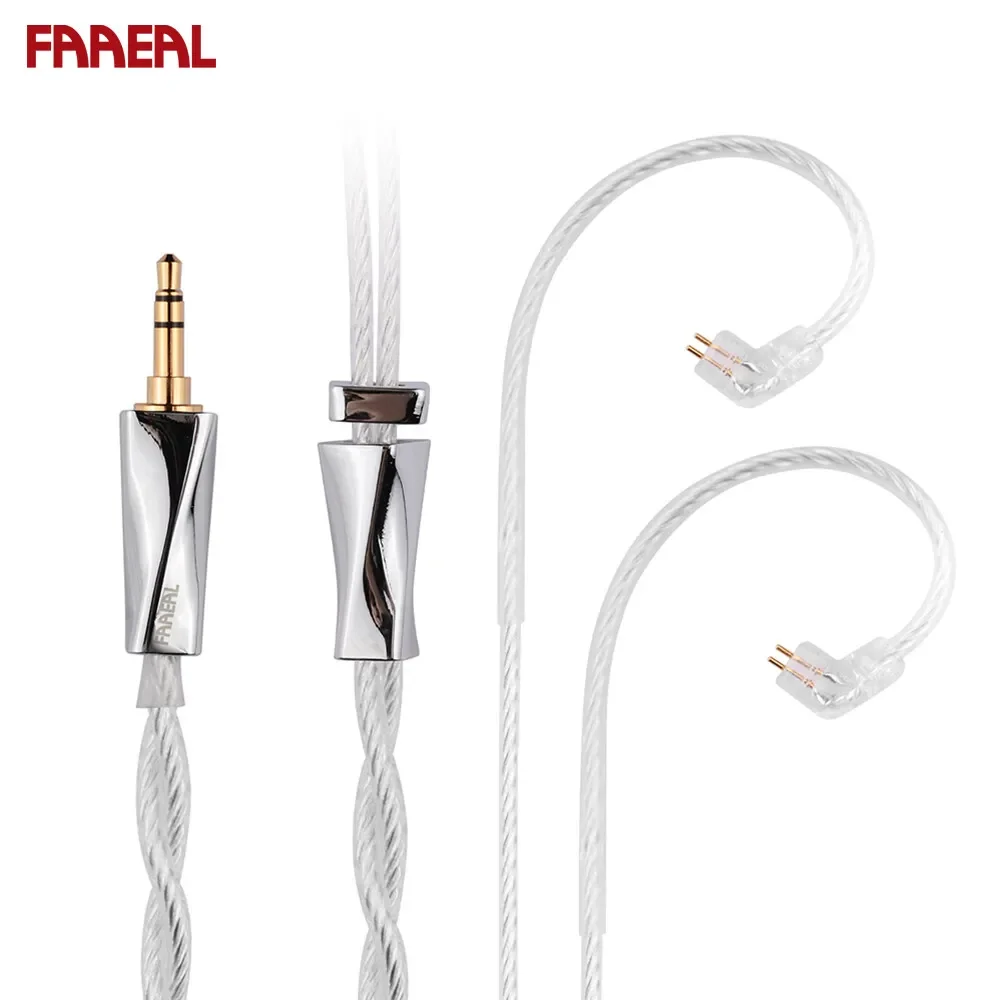 FAAEAL Earphone Cable QDC/S/C/0.78mm Pin 3.5mm/4.4mm Headphone Wire For KZ Castor ZSN PRO TRN Conch TANGZU WANER SG BLON BL03