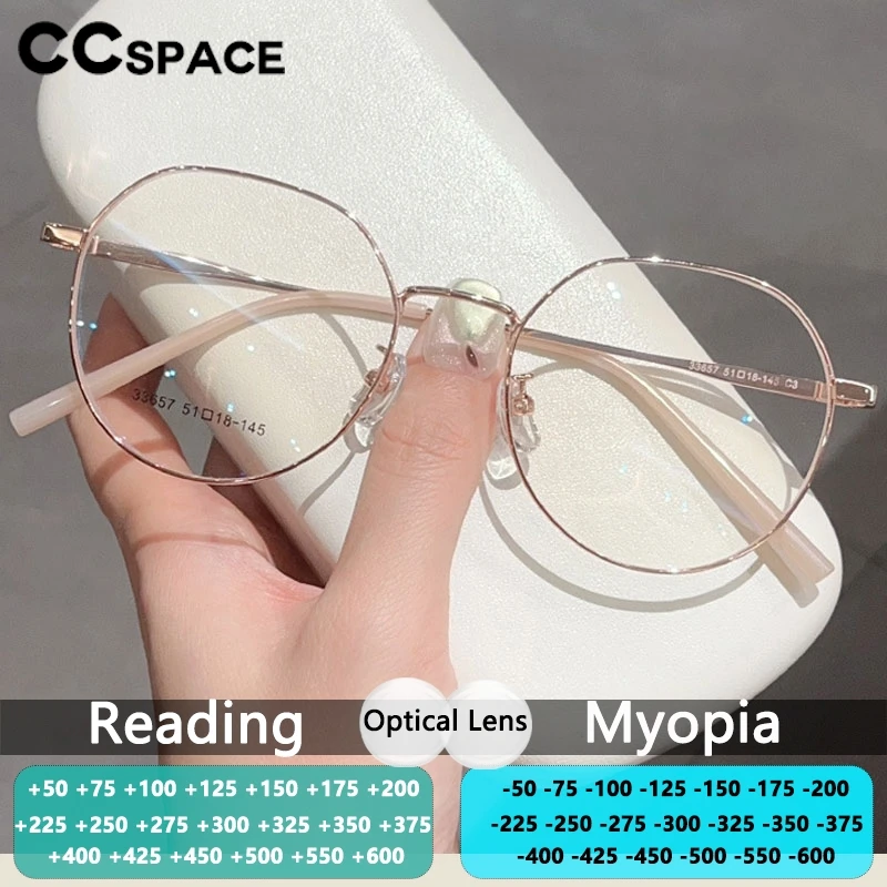 Nouvelles lunettes de prescription pour femme, lunettes de lecture optiques, lunettes métalliques pour femme, anti-lumière bleue, lunettes pour astigmatisme féminin