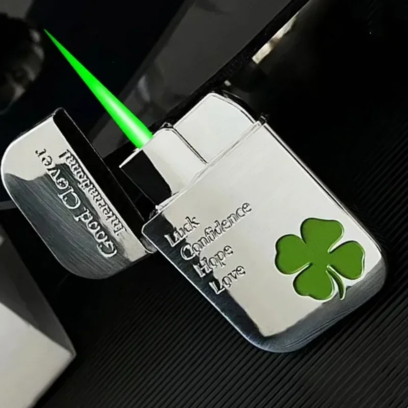 

NEW Lucky Grass Lighter Windproof Electric Ignition Direct Flame Lighter Can be Inflatable and Environmentally Friendly Lighter