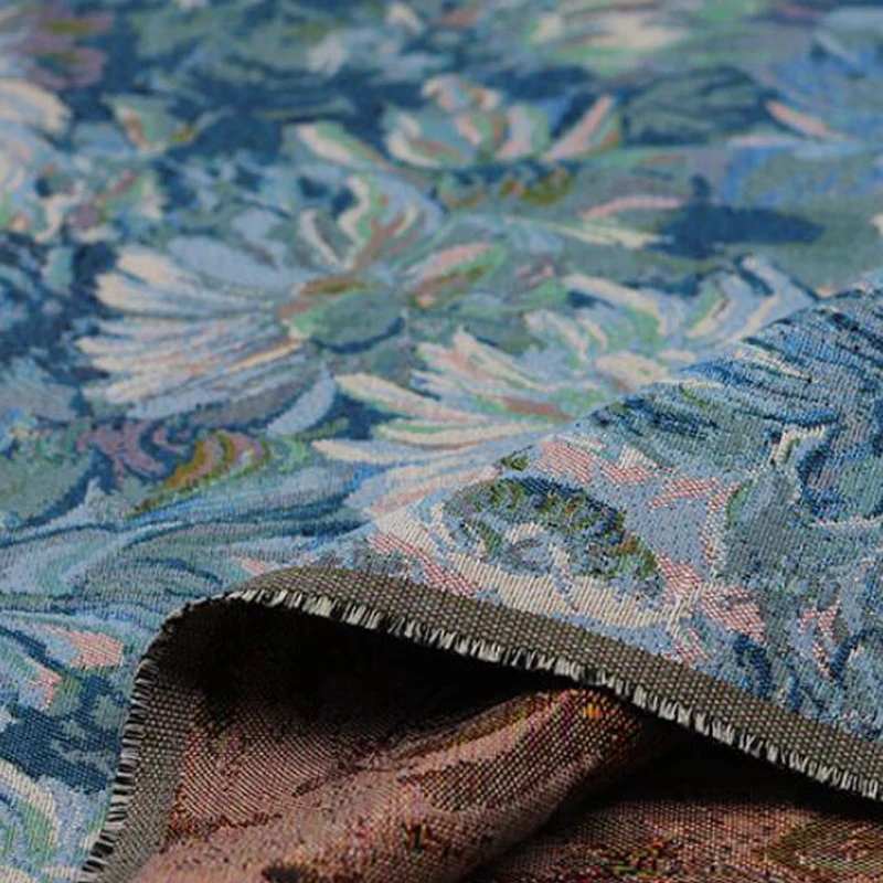 100x150cm  Jacquard Fabric Fashion Van Gogh Art Oil Painting Style Woven Fabric Diy Sewing Sofa Garment Skirts Bags Decor