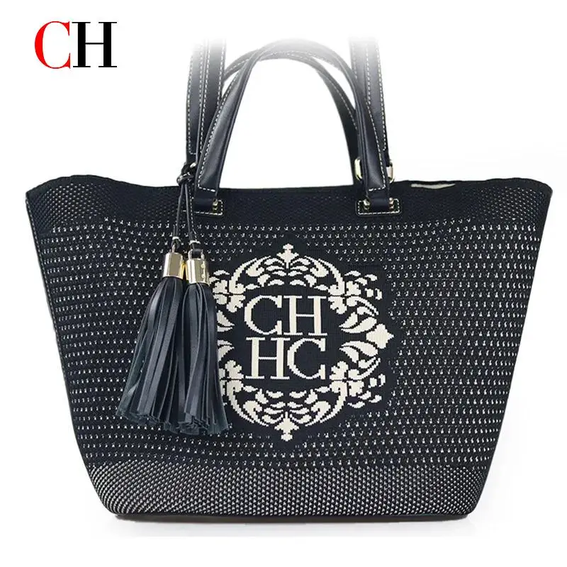 

CHCH Women's Tote Bag 2025 New Retro Letter Print Handbag Large Capacity Luxury Brand Commuter Women's Bag