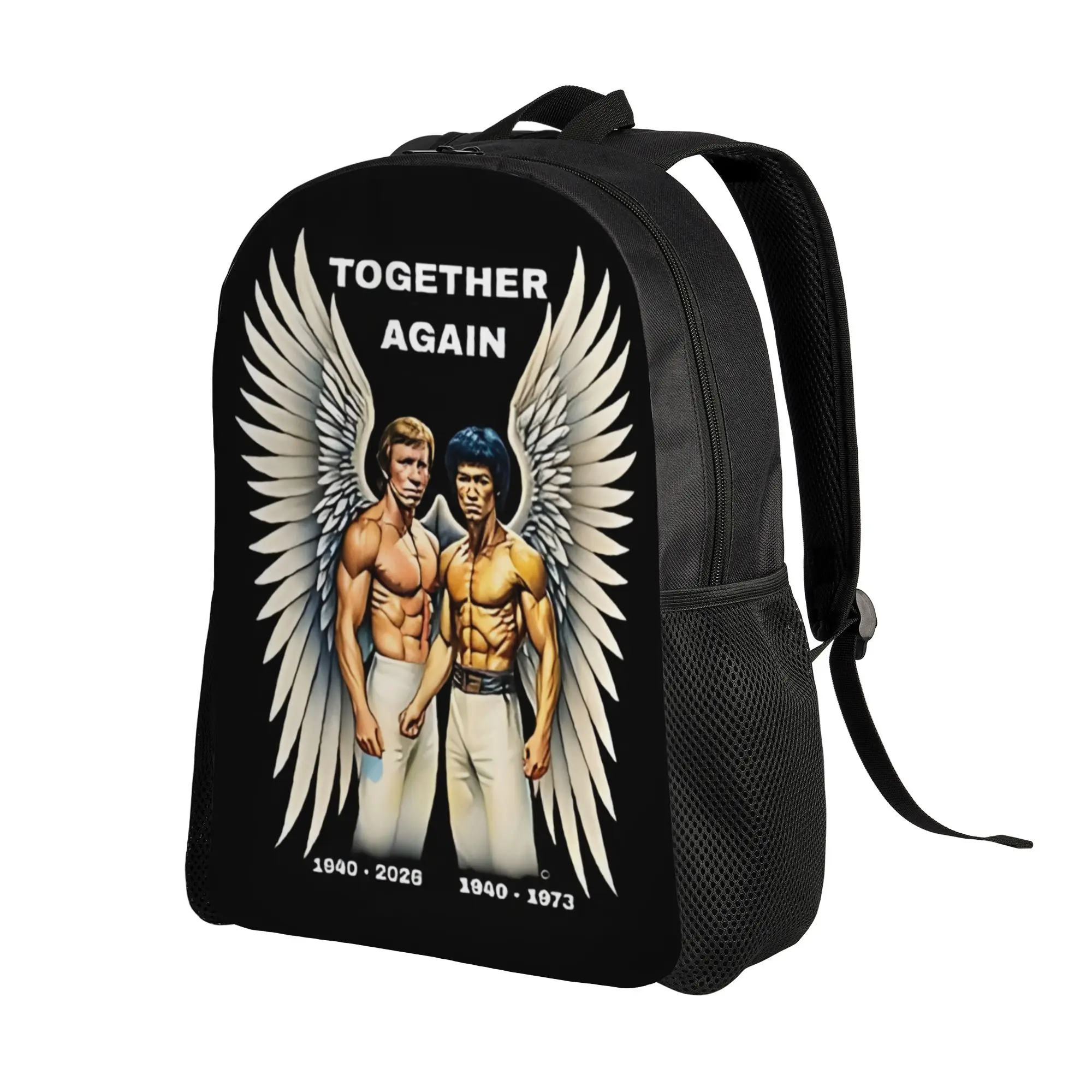 Back to school season Sturdy Shoulder Chuck Norris Memorial Storage Bag Chuck Norris Couple College Bag Backpack