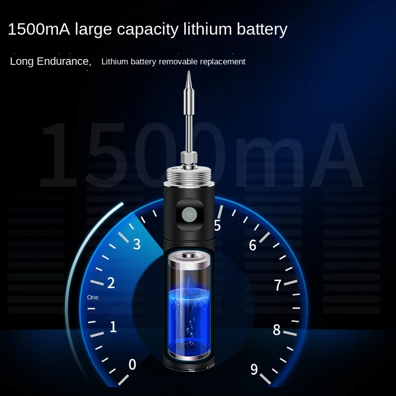 USB Electric Soldering Iron Home Small 18650 Battery Removable 1500mA Large Capacity Mini Wireless Soldering Iron Set USB-102