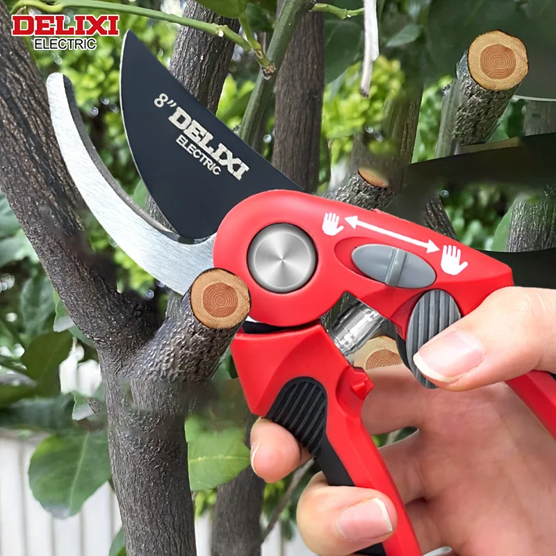 DELIXI ELECTRIC Pruning Shear Garden Tools Labor Saving Scissors Gardening Plant Sharp Branch Pruners Protection Hand Durable