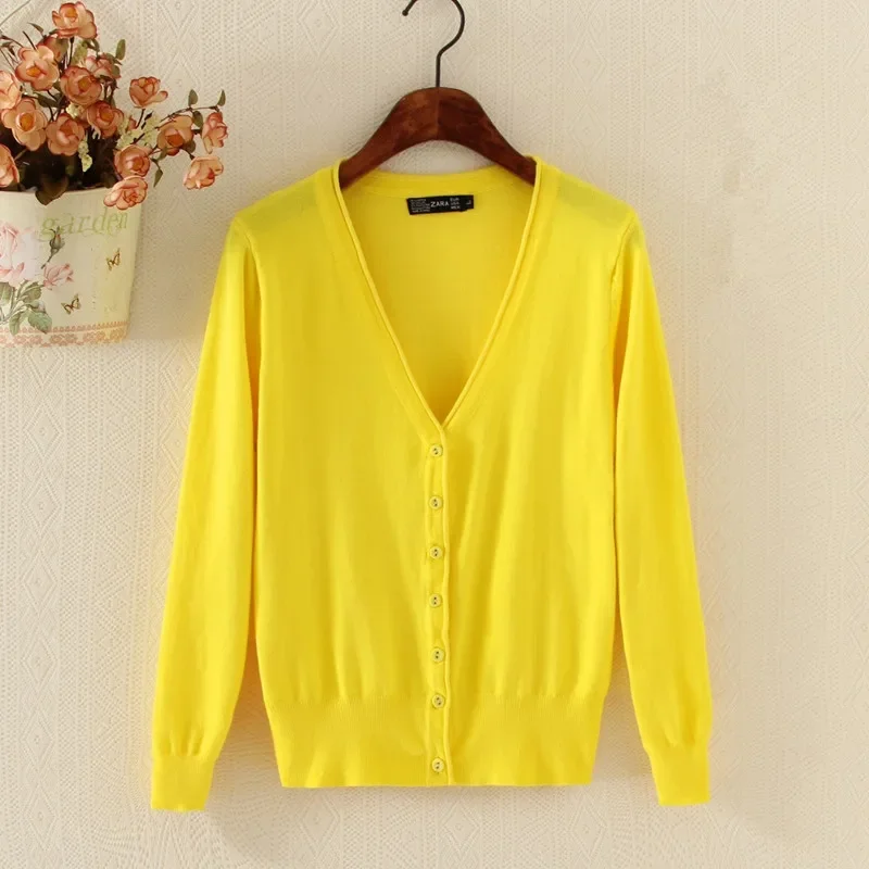 Mùa Xuân Nữ Dệt Kim mũ Size 5XL Cổ Tim Nữ Dài Tay Nữ Cardigan Ngắn Áo Len sueter mujer "YQ213