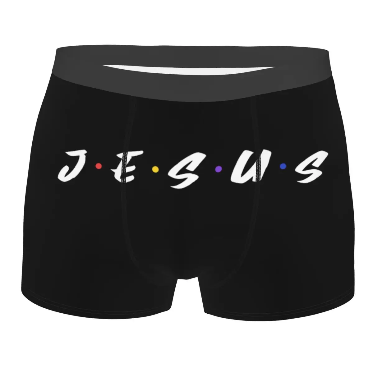 Custom Fashion Jesus Christian Boxers Shorts Panties Men's Underpants Breathable Religious Faith Briefs Underwear