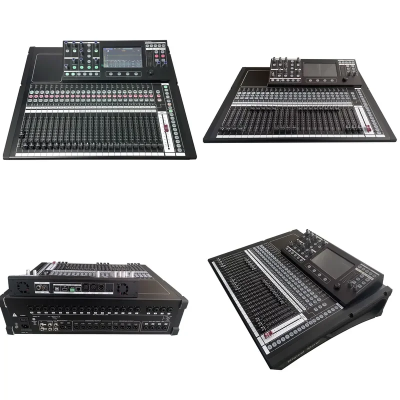 Professional 24 Channel Audio Mixer with Built in Sound Card USB Digital Echo for Karaoke and Video Lighting