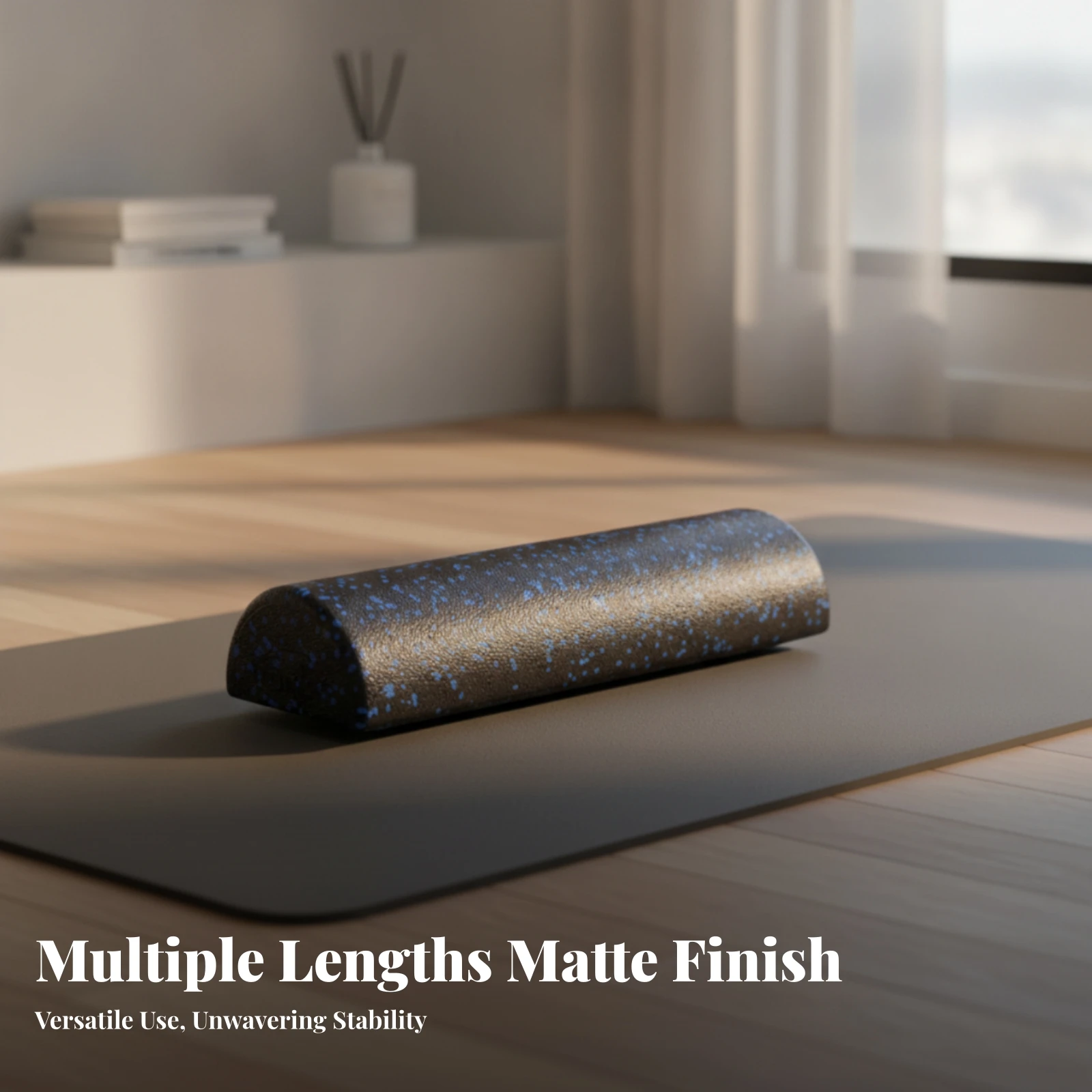 Half-Round Foam Roller High-Density Foam Roller with Flat Base Fitness Equipment Versatile Professional Quality for Yogis
