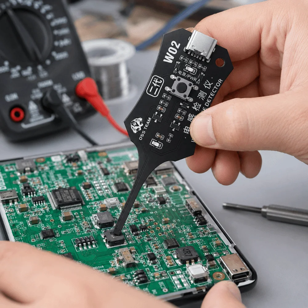 High Accuracy Motherboard Coil Tester Quick Investigation Professional Electromagnetic Induction Tester Multi-functional