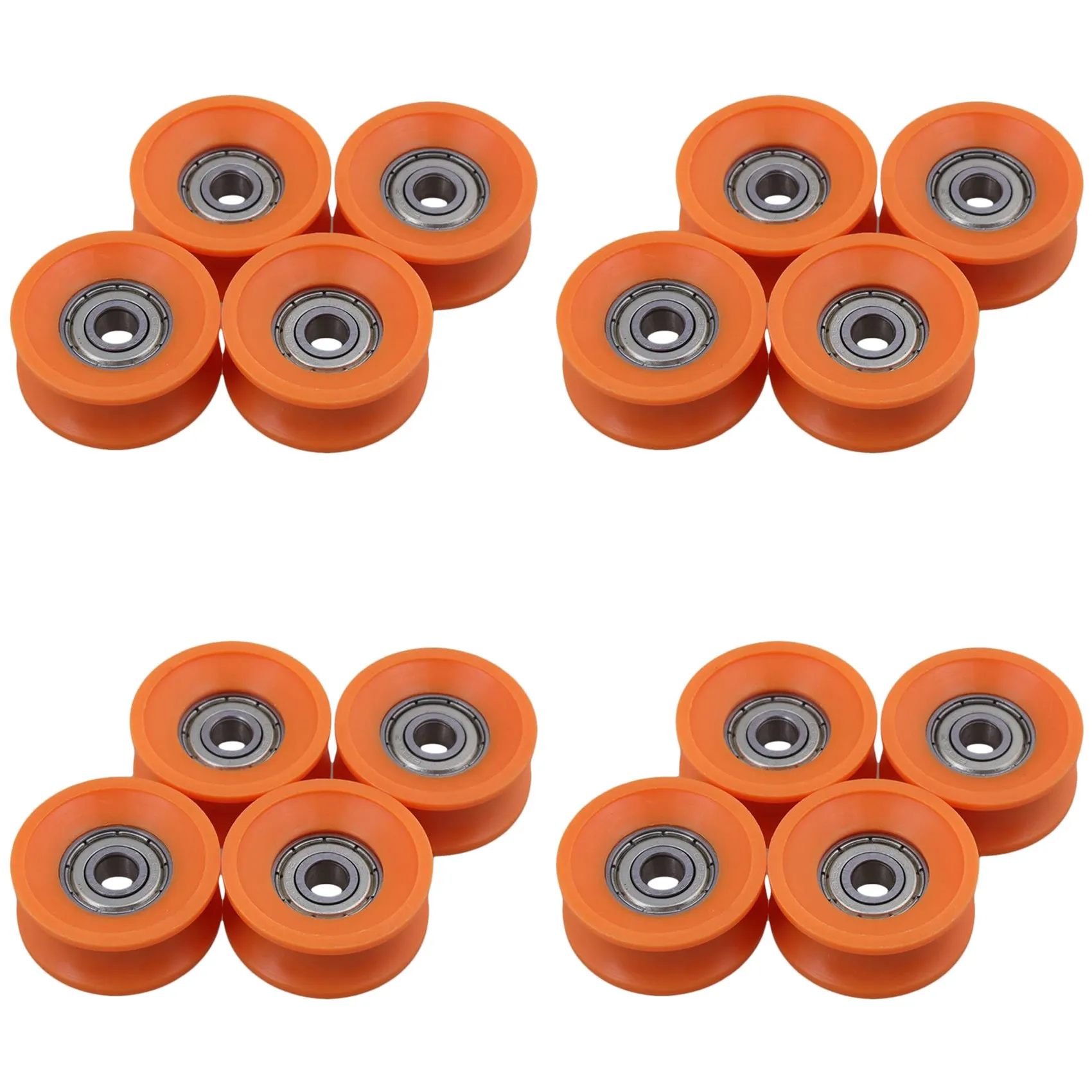 

16Pcs 6X30X13mm Plastic Coated Sealed Bearings Steel 606ZZ Deep U Groove Guide Pulley Rail Ball Rolling Bearing Wheel