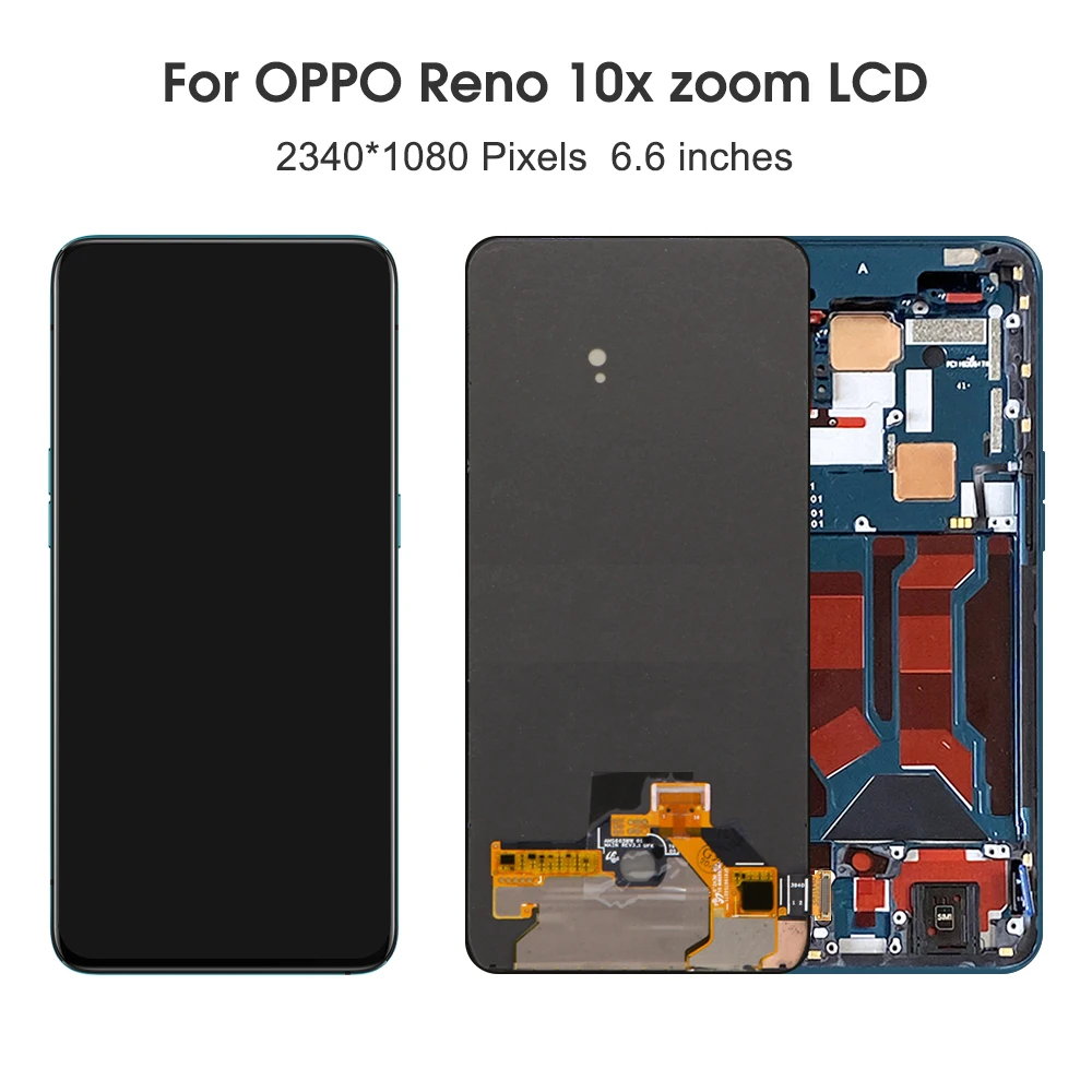 For OPPO Reno 10x zoom For AMOLED Reno10x zoom CPH1919 PCCM00 LCD Display Touch Screen Digitizer Assembly Replacement