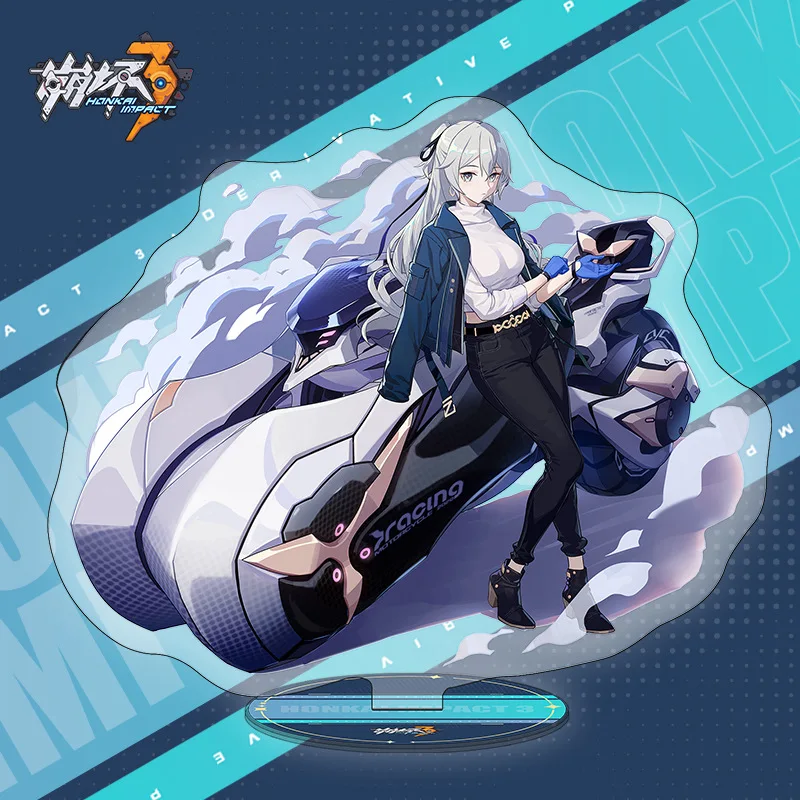 Gra Honkai Impact 3 Cosplay stojak do drukowania HD Silverwing N-EX Bronya Zaychik statua EGO Elysia akrylowa figurka wspornik świąteczny prezent