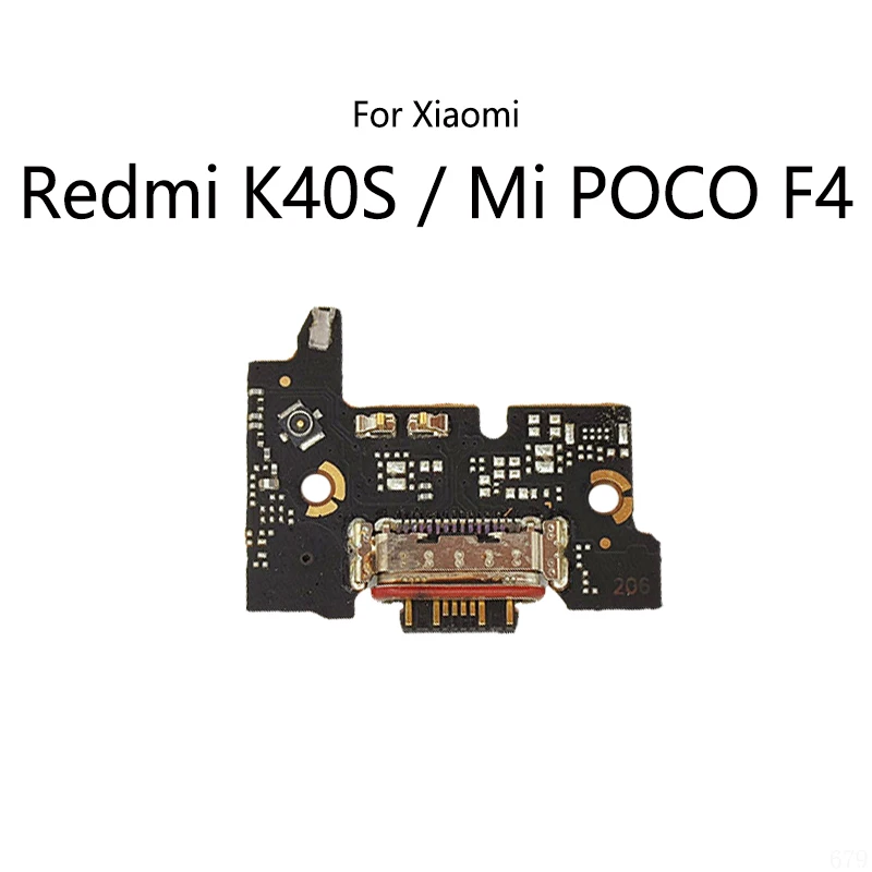 USB Charging Dock Port Socket Jack Connector Charge Board Flex Cable For Xiaomi Redmi K40 Pro / K40 Game 5G K40S / Mi POCO F3 F4