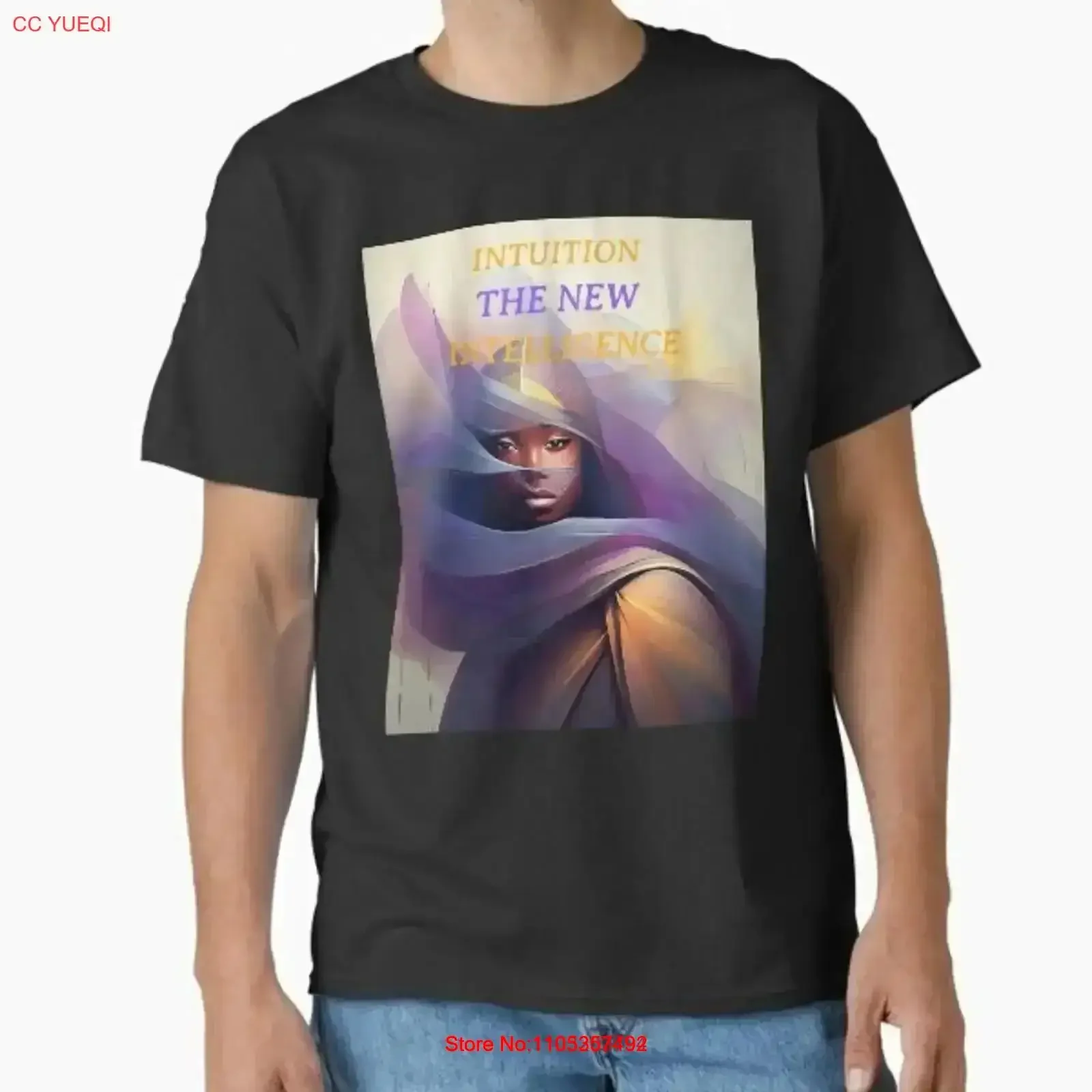INTUITION THE NEW INTELLIGENCE divine feminin T Shirt Made in US AUS Size S 2XL vintage Washed homme streetwear Comfortable
