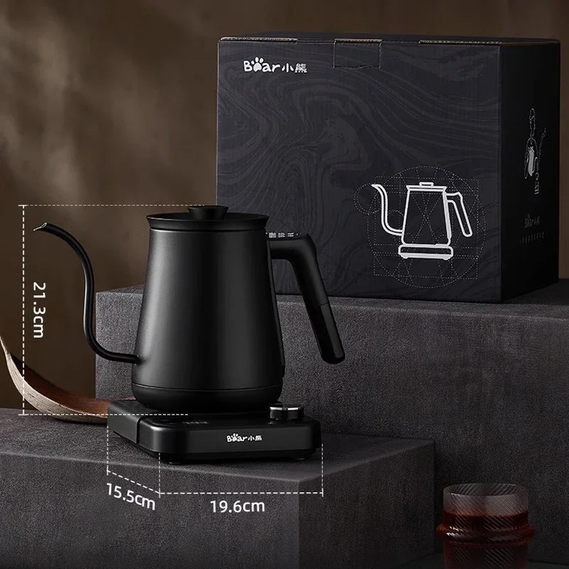 Bear Gooseneck ketel Stainless Steel, ketel listrik rumah tangga, ketel kopi teko halus