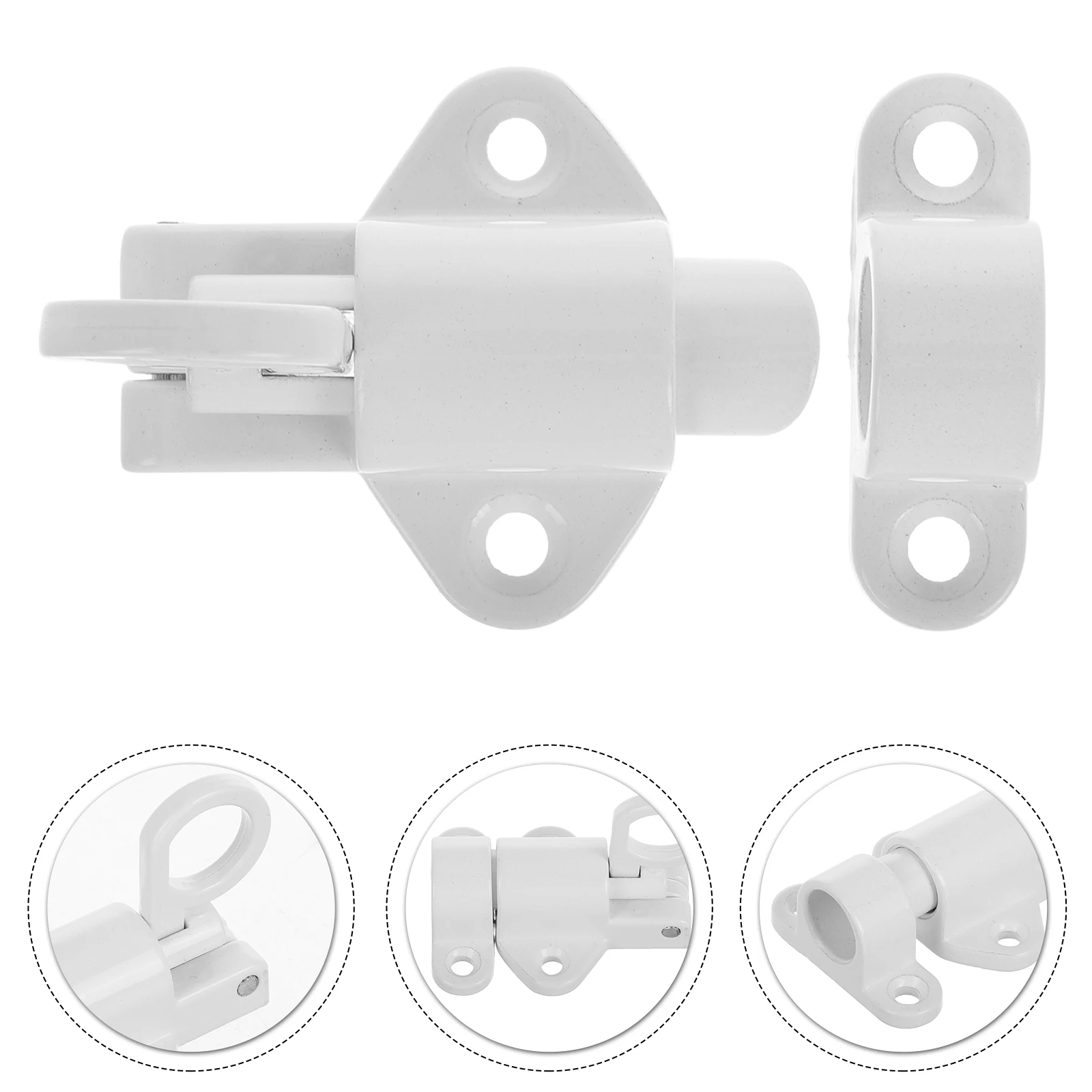 

1 Set Aluminum Alloy Door Latch Self-Closing Gate Lock Security Slide Bolt Lock For Sliding Casement Windows Gates