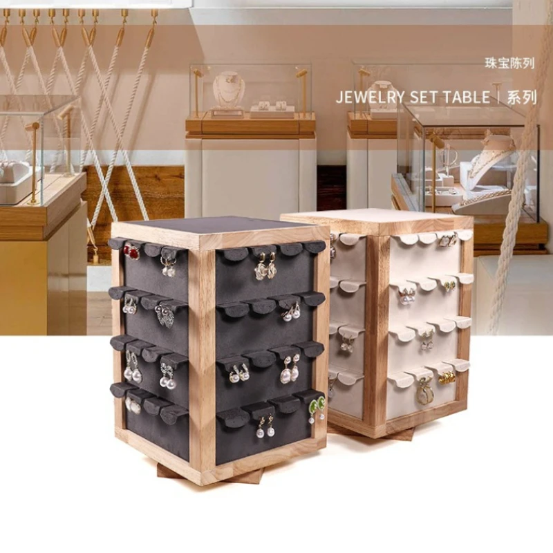 Multifunction High-end Trays Rotatable Earrings Display Jewelry Trays Storage Exclusive Use Nice Home Decor Plateaux ZY40TP
