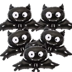 5 pçs balões de folha de halloween bat mylar balões bonito preto morcego balão festa de halloween adereços decoração para casa suprimentos crianças presentes