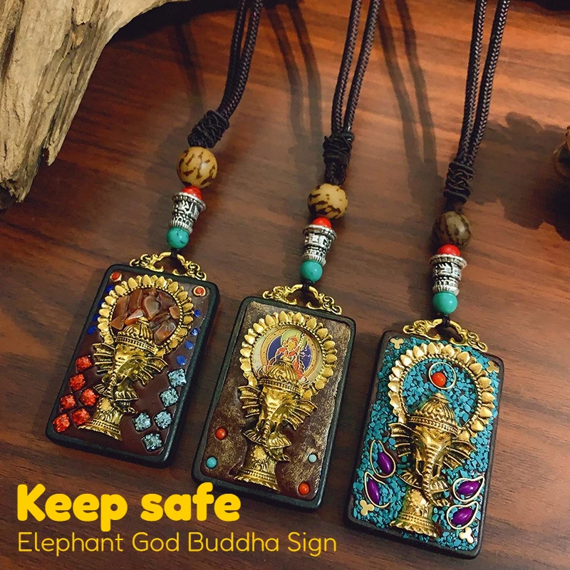 

Непал Танка кулон мужской женский слон Бог Манджушри Бодхисаттва сандаловое дерево Будда держит безопасное ожерелье свитер цепочка ювелирные изделия