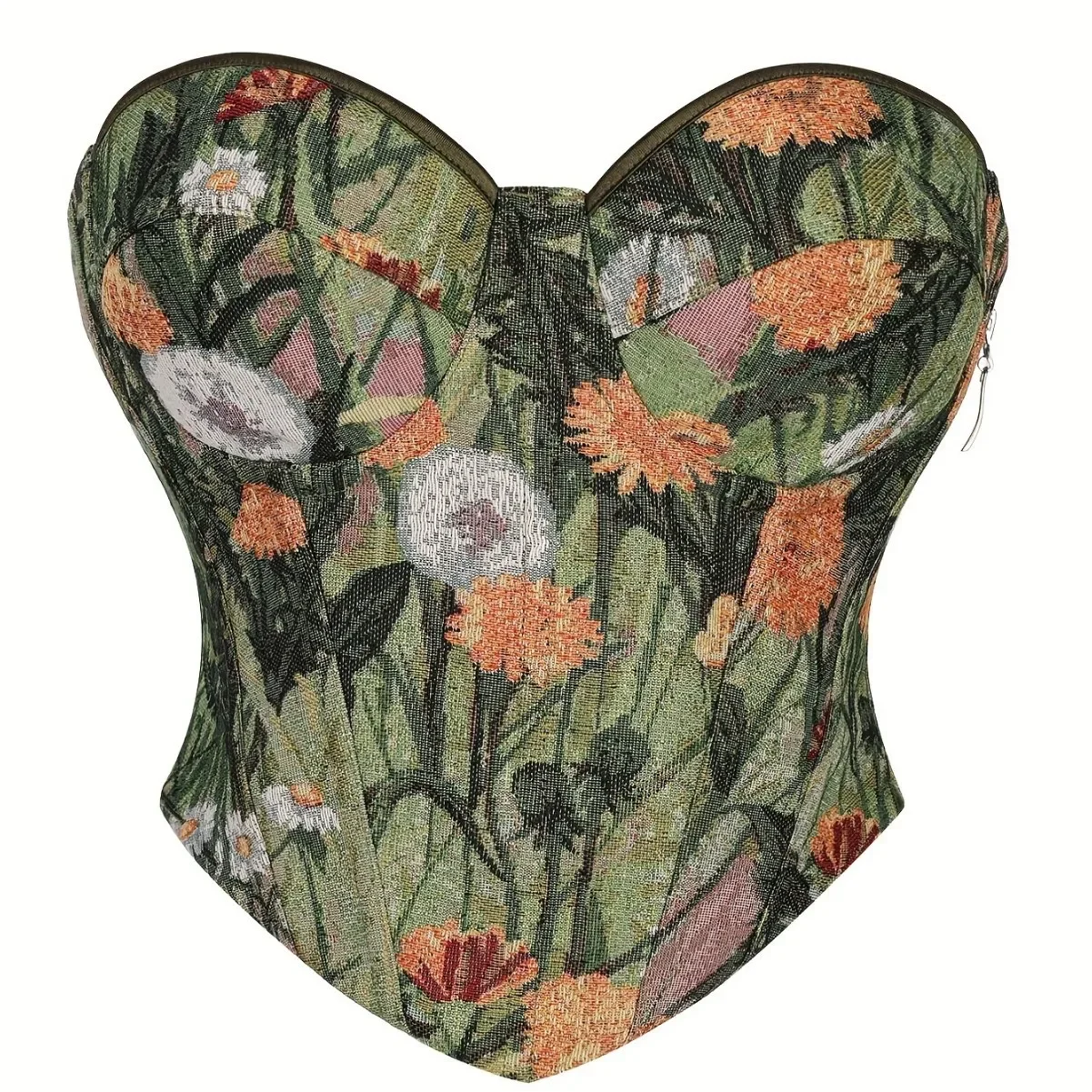 

Сексуальный готический женский корсет без бретелек с молнией, бюстгальтер пуш-ап, бюстье, нижнее белье, формирователь тела, укороченные топы на бретелях, новинка