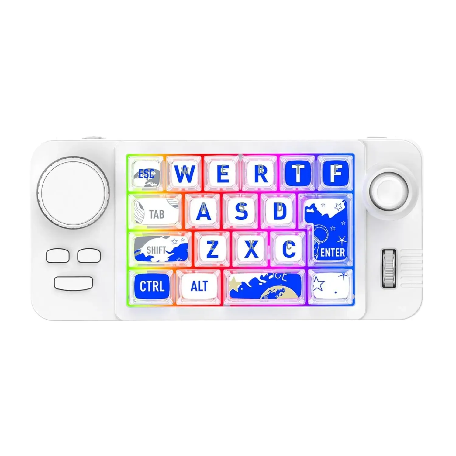 Wireless 19-key RGB mechanical gaming keyboard Dual scroll macro definition rocker Wired Bluetooth 2.4G cum