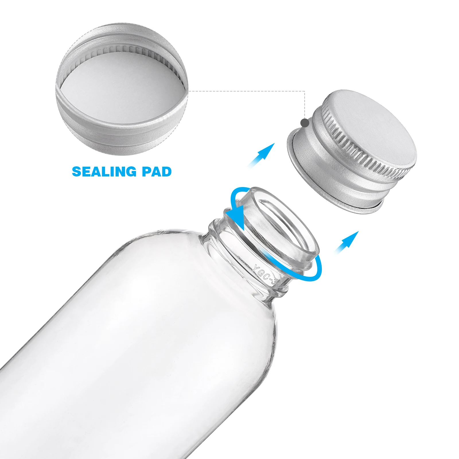 

6pcs Plastic Bottles 200Ml Refillable Travel Size Lotion Shampoo Conditioner Empty Toiletry Bottles For Hand Cream Sunscreen