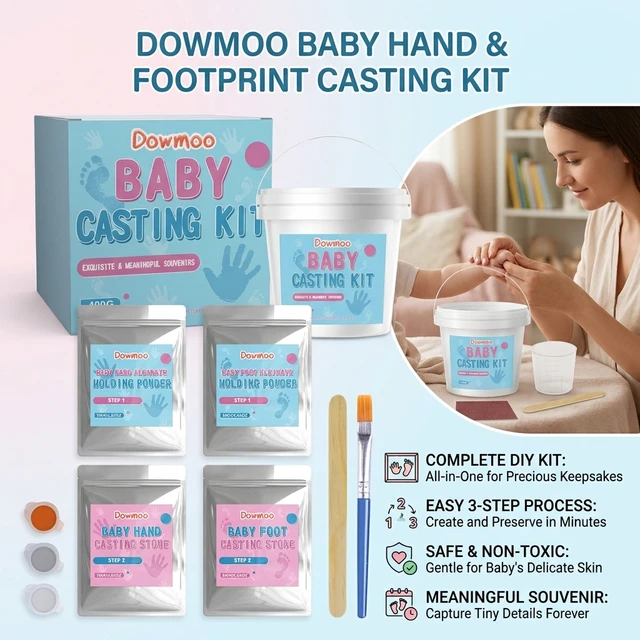 3D Baby Hand Mold Powder Set Handmade DIY Make Exclusive Handcrafts Foot Handprint Baby Souvenir Baby Hand & Foot Casting Kits 5 3D Baby Hand Mold Powder Set Handmade DIY Make Exclusive Handcrafts Foot Handprint Baby Souvenir Baby Hand & Foot Casting Kits 5