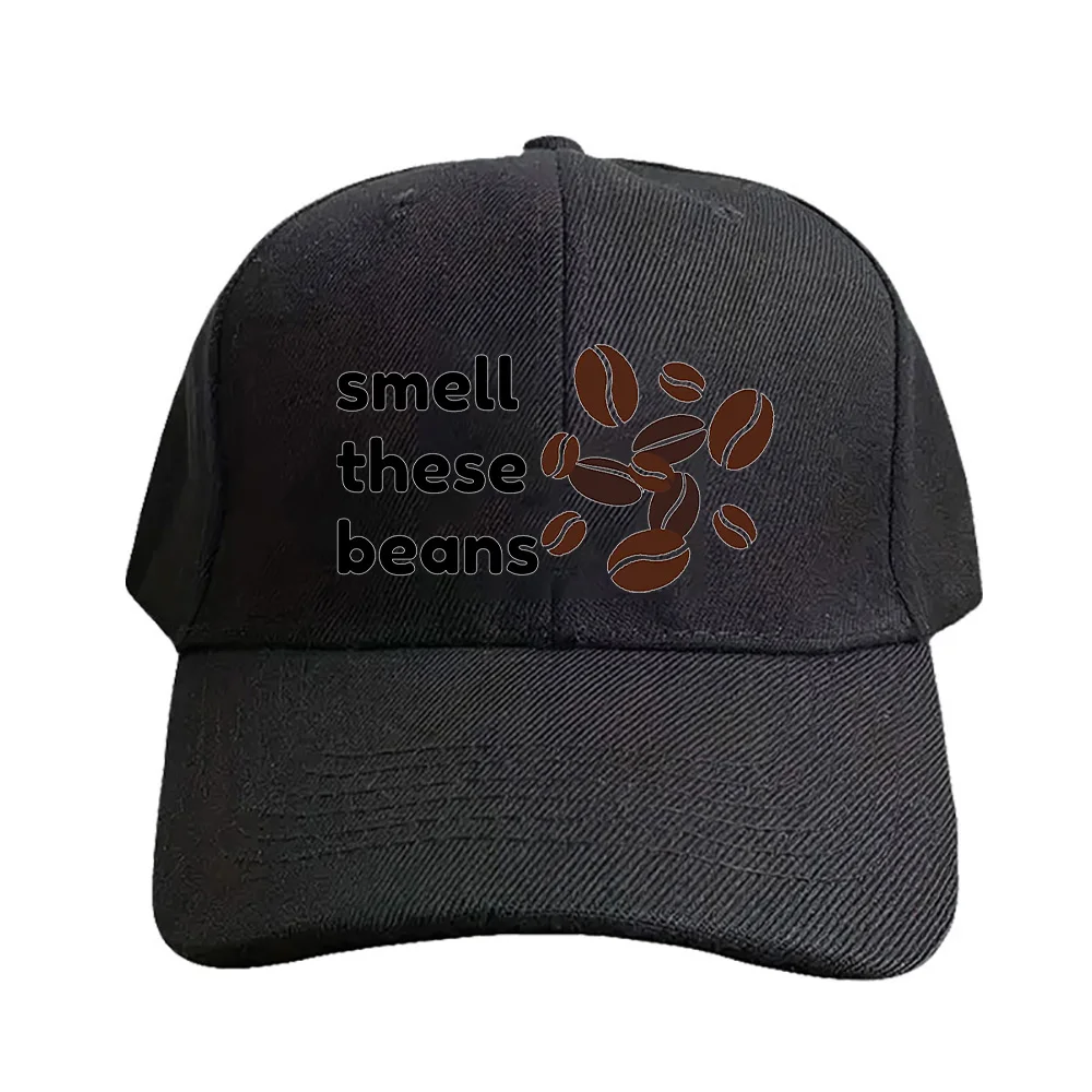 smell these Coffee beans Caps Summer Adult Baseball Cap Adjustable with Curved Brim Duckbill Hat Protection Sun Hats