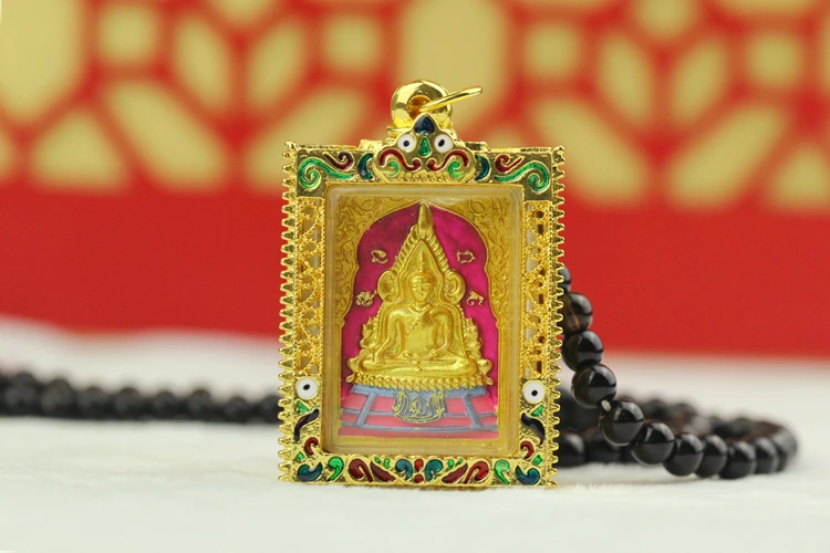 Southeast Asia Thailand Temple Efficacious talisman bless safety healthy GOOD LUCK Successful Buddha card Pendant Amulet