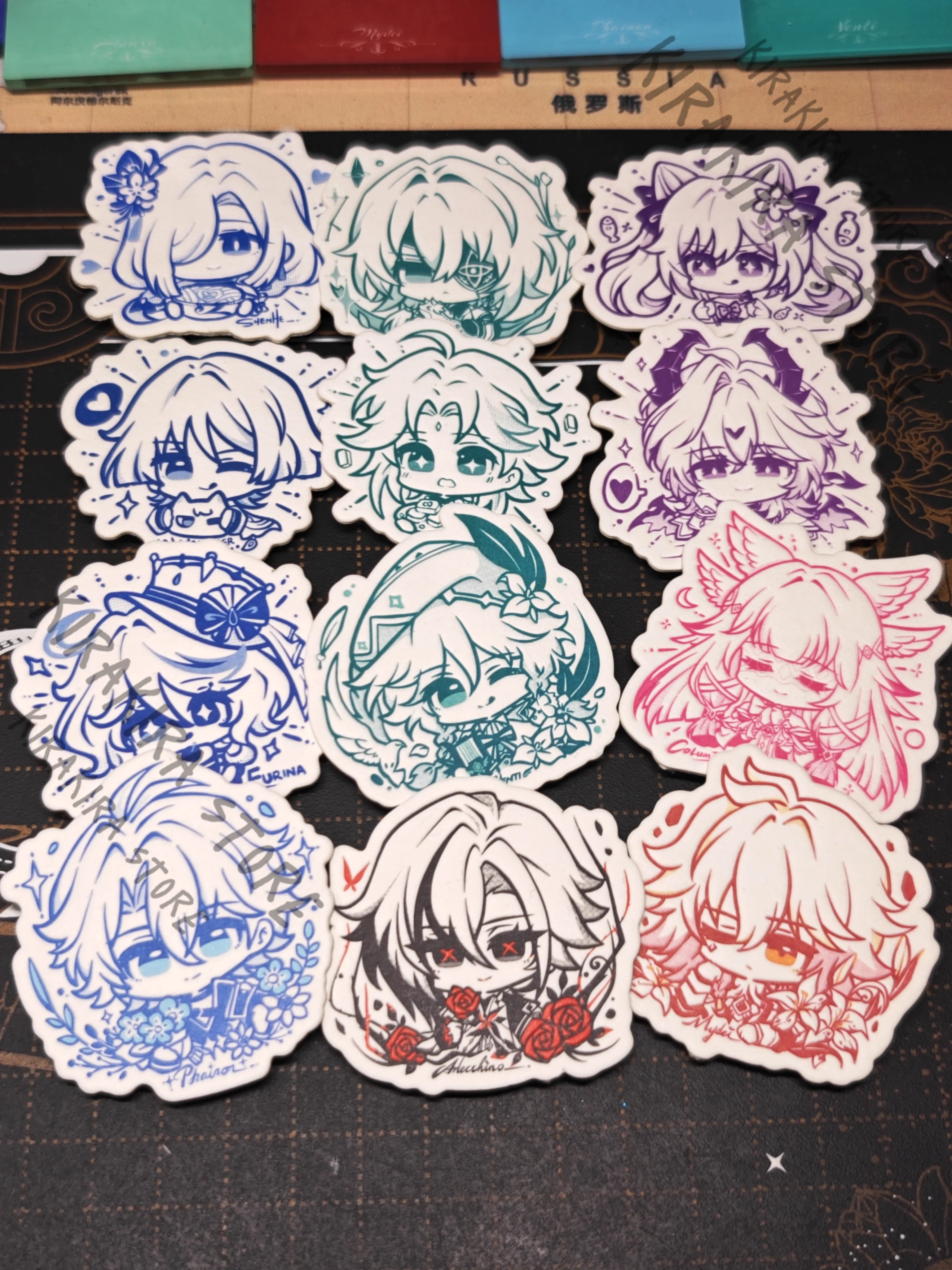 

Anime Honkai: Star Rail Anaxa Mydei Cerydra Cosplay Paper Badge Emblem Breastpin Magnetic Diffuser Ornaments Christmas Gifts