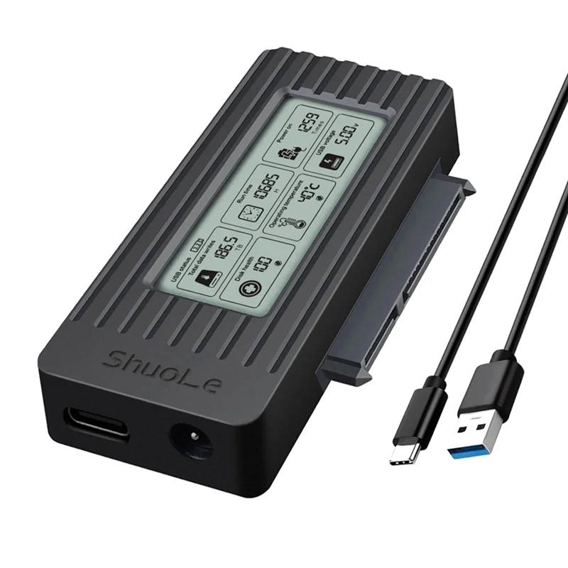 Shuole USB 3.0 vers SATA/IDE câble adaptateur pour 2.5 et 3.5 pouces HDD/SSD SATA III convertisseur de disque dur pour PC et ordinateur portable