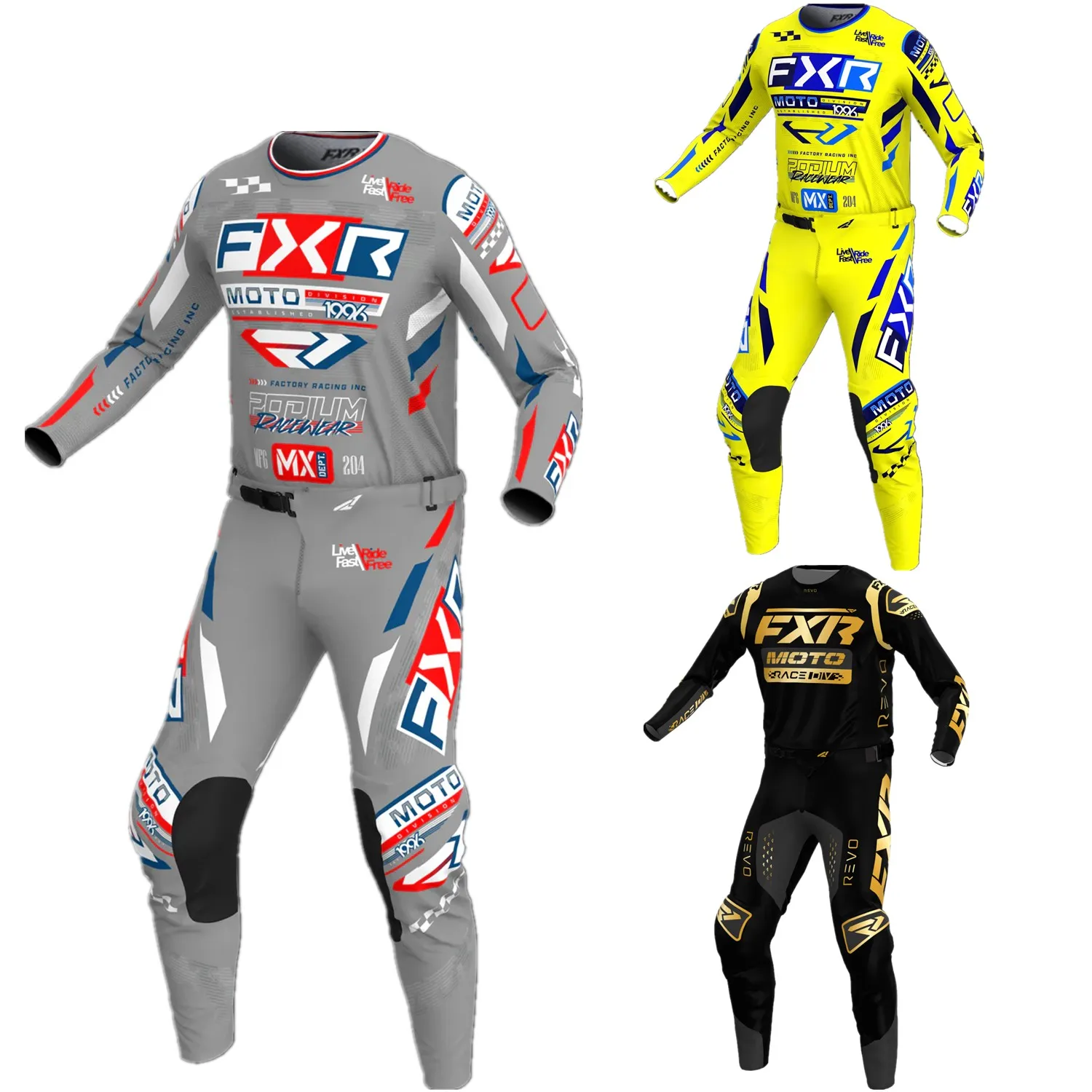 255.5 Podium FXR MX Gear Set Dirt Bike Kleidung Off Road Motocross Jersey Set Motorrad Kleidung