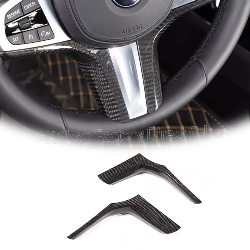 

For BMW 3 Series X3 X4 X5 X6 X7 M5 G01 G02 G05 G07 M3 G80 M4 G82 Sports Real Carbon Fiber Car Steering Wheel Cover Accessories