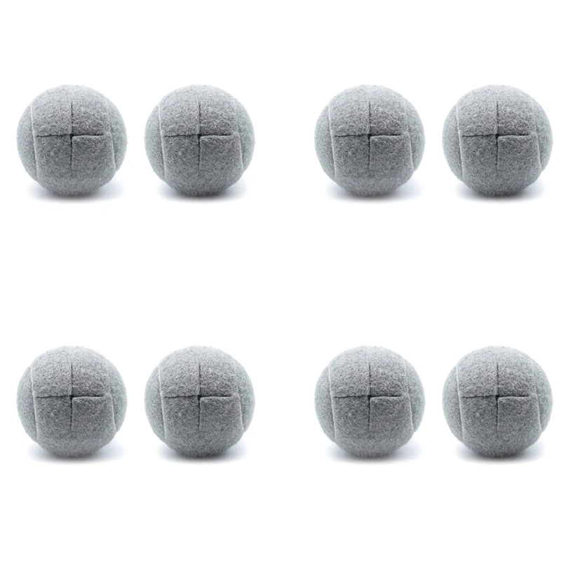 8 PCS Precut Walker Tennis Ball For Furniture Legs And Floor Protection, Heavy Duty Long Lasting Felt Pad Covering,Grey