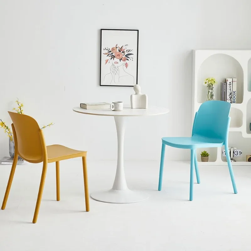 Plastic chair, thickened, back chair, home, creative, single, simple, stackable, dining chair