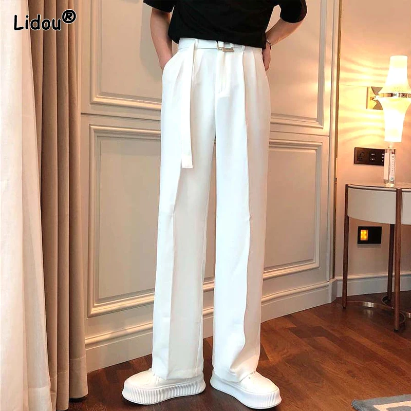 

Men's Clothing 2023 New Spring Summer Thin Loose Zipper Casual Fashion Man Korean Comfortable Solid Color Pockets Handsome Pants