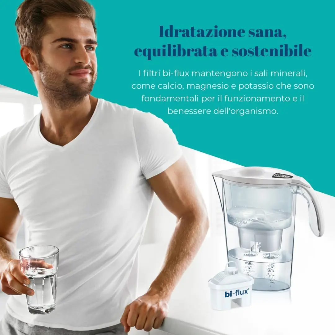 أكوا ثنائية التدفق ®   دي لايكا - بريسيرفا آي سالي مينيرالي أوتلي أورجانيزم إي ريدوس ليوستانزي إنديسيديريه - 12 ميسي دي أكوا