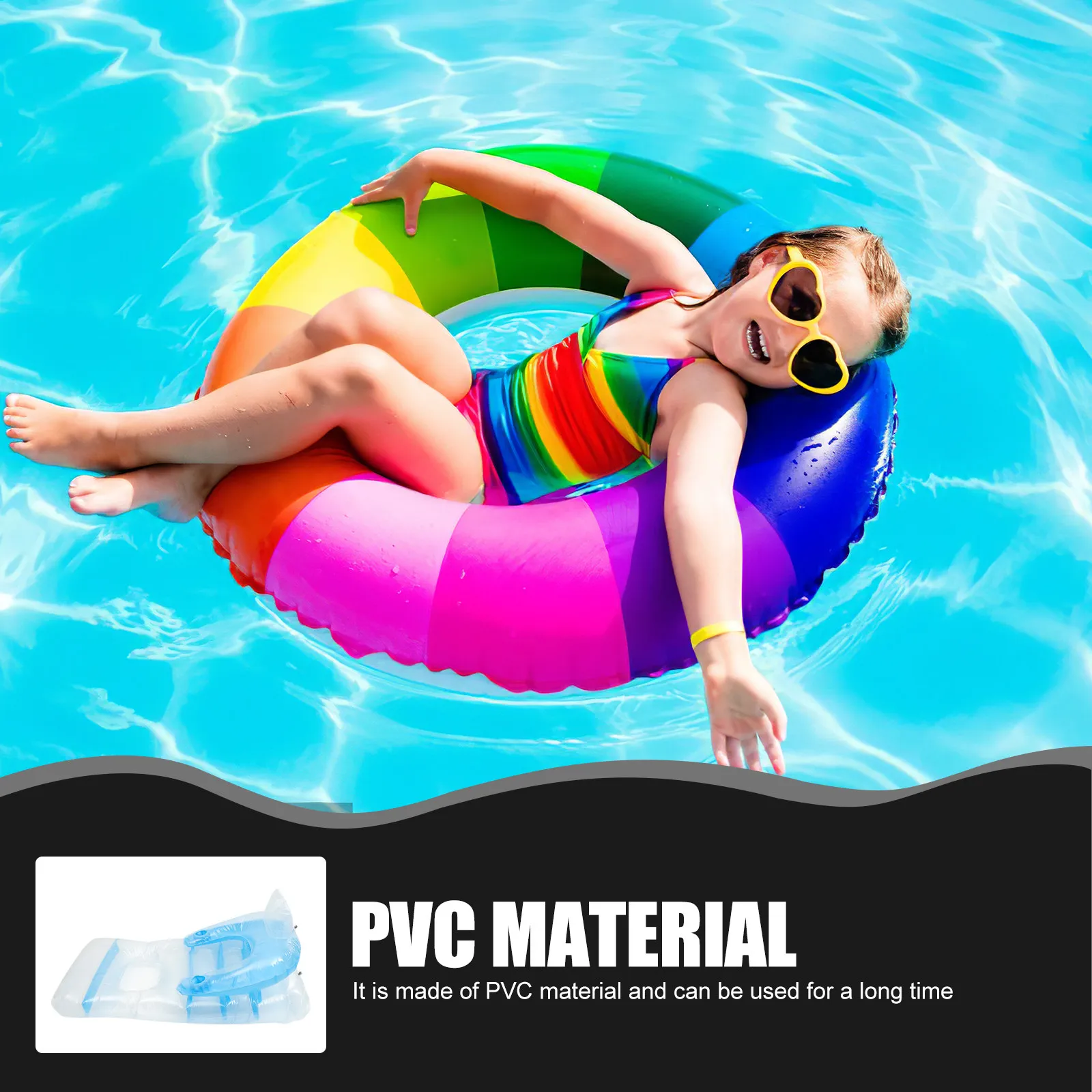 

1Pcs Floating Bed for Swimming Portable Inflatable Swimming Mat Smooth Design Comfortable Use Great Gift Idea Summer