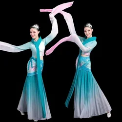 Klassische Wasser Hülse Dacne Kleidung Traditionelle Yangko Kostüm Chinesischen Stil Hanfu Tanz Kostüm Nationalen Fan Dance Outfit