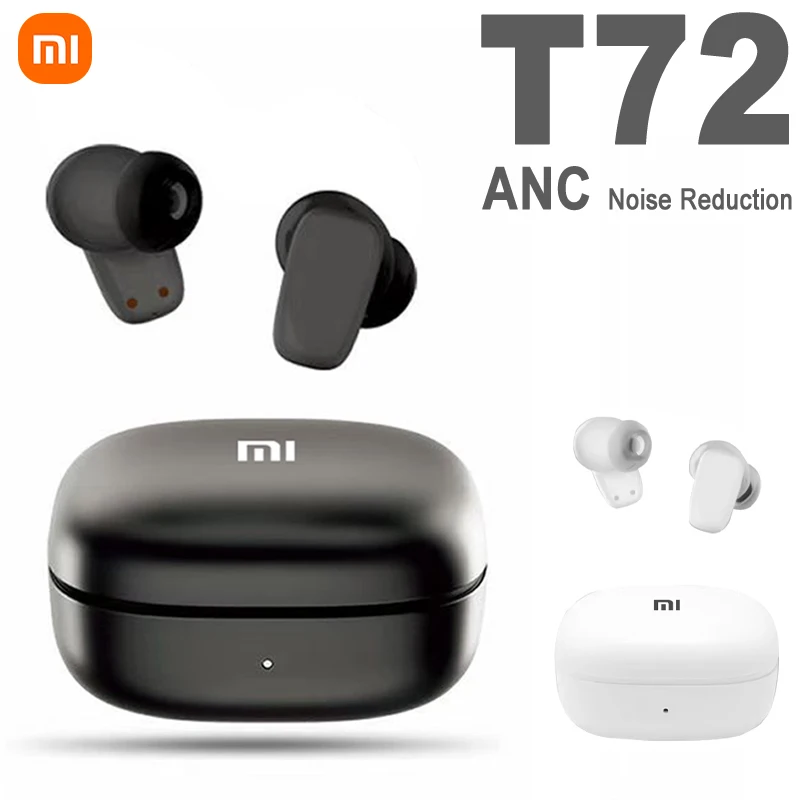 XIAOMI ANC+ENC T72 New TWS Earphone Wireless Active Noise Cancelling Headphone Touch Control In Ear Earbuds For Andorid iOS