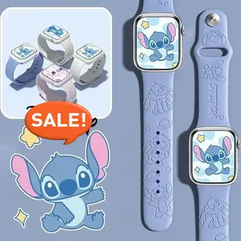 熱門可愛史迪奇錶帶,適用於蘋果手錶 38mm/40mm/41mm/42mm/43mm/44mm 錶帶,動漫矽膠運動錶帶,適用於 iWatch 8 Ultra,全新 8 最佳銷售 蘋果手錶迪士尼 - №2