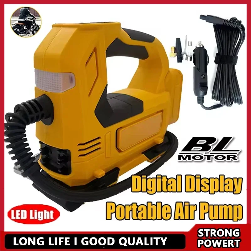 Fit DEWALT Portable Air Pump Cordless Inflator Tool for 18V Battery Car Tyre Electric Motorcycle Portable Air Pump